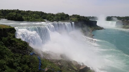 Canvas Print - View of American falls at Niagara falls, USA, from the American Side
