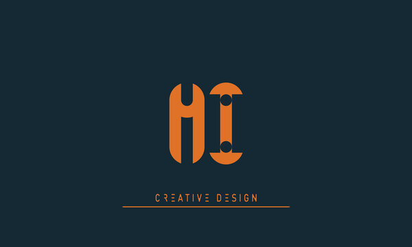 Alphabet letters Modern Creative logo MI , IM