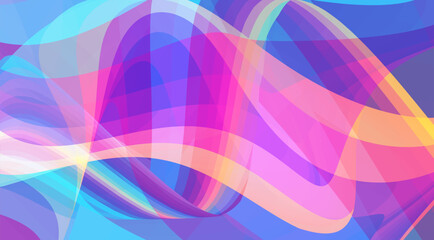 Poster - Artistic colorful abstraction with billowy curl. Catchy vector graphics
