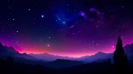 Wall Mural - galaxy space wallpaper, in the style of dark violet and light violet, realistic usage of light and color, richly colored skies, realistic textures, generat ai