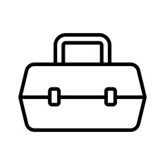 toolbox storage carpentry outline icon vector illustration