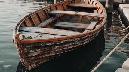 Poster - old boat on the river