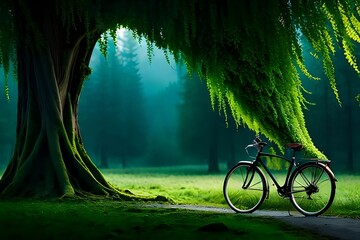 bicycle in the forest