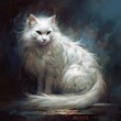 A white fox art Generative Ai