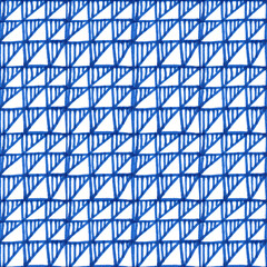 Wall Mural - Crosshatched squares in blue