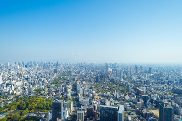 Poster - 大阪中心部の街並みと青空