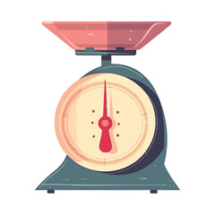 Poster - Weight scale icon symbolizes food industry success