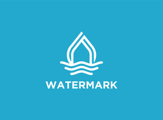 watermark with gate and water logo design