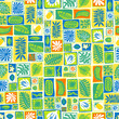© Daria Rosen - Tropical pattern with tiles