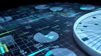 Analysis concept on finance chart data diagram Generative AI