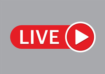 Poster - Live streaming icon set. Live video stream symbol. broadcasting isolated on white and transparent background