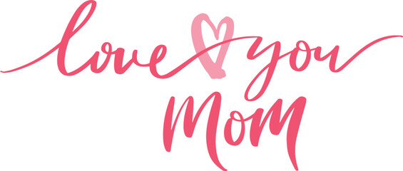 Wall Mural - Happy Mothers Day lettering.