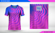 T-shirt texture designs sports abstract background for extreme jersey team, racing, cycling, football, pink and blue wave texture color and sport livery.