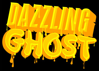 Poster - Dazzling Ghost. Graffiti tag. Abstract modern street art decoration performed in urban painting style.
