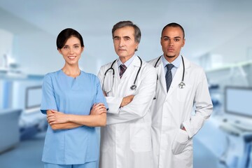 Wall Mural - Team of medical doctors, healthcare hospital concept