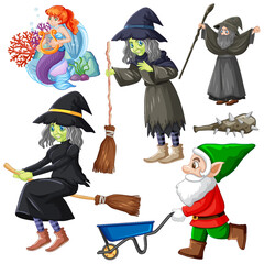 Poster - Fairy Cartoon Character Vector Set