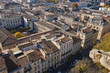 Traditional buildings facades and roofs from above in Bordeaux. France