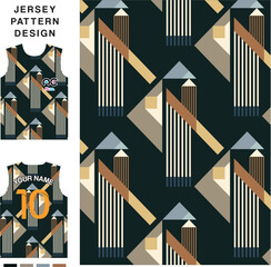 Abstract triangle line concept vector jersey pattern template for printing or sublimation sports uniforms football volleyball basketball e-sports cycling and fishing Free Vector.