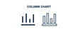 © Abstract - column chart icon. Outline and vector column chart icon from business and finance collection. Line and glyph vector isolated on white background. Editable column chart symbol.