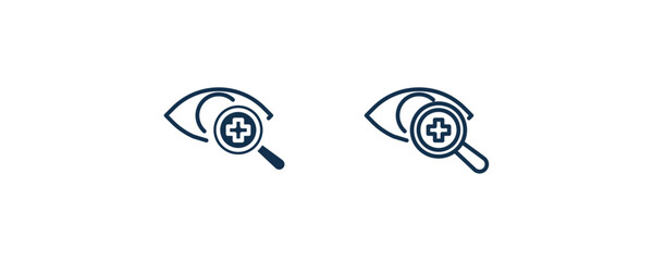 Wall Mural - optometrist icon. Outline and filled optometrist icon from health and medical collection. Line and glyph vector isolated on white background. Editable optometrist symbol.