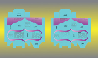 Wall Mural - Vector Branding package design.  chocolate package box design template. Ready package design for milk drinks ect.Cardboard Box and Paper Tube Mockup
