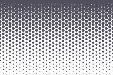 Hexagonal pattern. Geometric hexagon halftone abstract background. Vector
