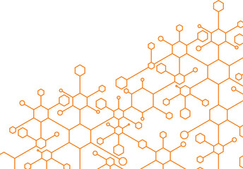orange pattern of geometric shapes