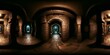 Dark Old Vaulted Catacomb Dungeon Full 360 HDRI