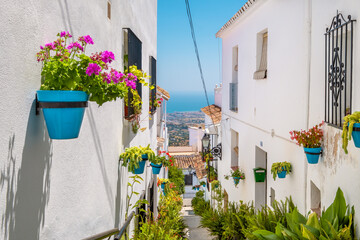 Wall Mural - Narrow streets of Mijas. Andalusia, Spain