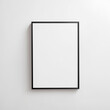 © oxinoxi - Black frame rectangular vertical shape white wall