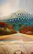 Pavilion In The Park Made Using Generative AI Technology.