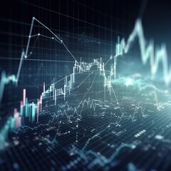Poster - Stock market or forex trading graph in graphic concept suitable for financial investment. generative ai