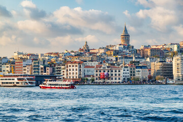 Sticker - Istanbul skyline. Amazing view of the Galata Tower.