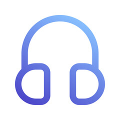 Canvas Print - headphone gradient icon