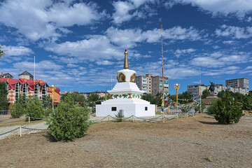 Wall Mural - Elista, Russia. Stupa of enlightenment, also known as stupa of reconciliation or stupa of consensus and harmony.