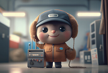 Poster - Beautiful Cute adorable flluffy animal. Generative AI technology.	
