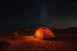 © ADDICTIVE STOCK - Tent in the desert. Generative AI