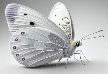 Aufkleber - Beautiful photo Madeiran large white butterfly concept, contemporary natural and mood social background. Generative AI technology.	
