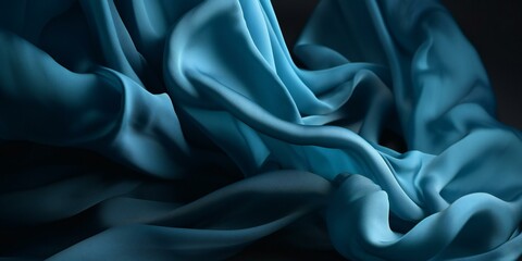 blue silk fabric background. smooth elegant blue silk or satin luxury cloth texture. abstract blue b