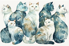 Beautiful Vintage Cat Pattern For Background