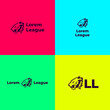 © OdamAsdi - logo football league competition concept design banner poster vector template for match day big match top famous popular soccer football club team in the world. English Premier League, La Liga