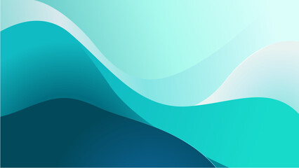 Blue azure abstract wave background presentation template