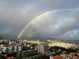 Fototapeta Tęcza - rainbow over the city