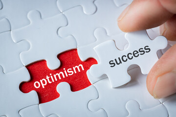 optimism and success, concept, positive attitude, goal achievement