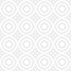 Vector seamless pattern. Luxury ornament in traditional arabian, moroccan, turkish style. Subtle gray and white abstract floral mosaic background texture. Modern minimal pattern. Premium geo design