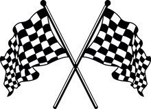 Crossed Checkered Flags NASCAR Racing Flag Eps Vector  File Finish Flag
