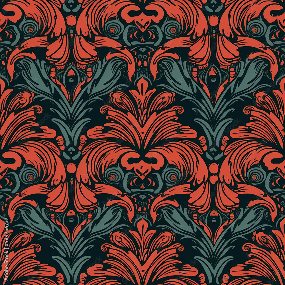 This seamless pattern is perfect as a decorative element in various ...