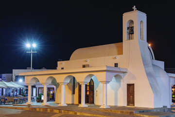 Canvas Print - Agios Georgios small church in Ayia Napa city, Cyprus