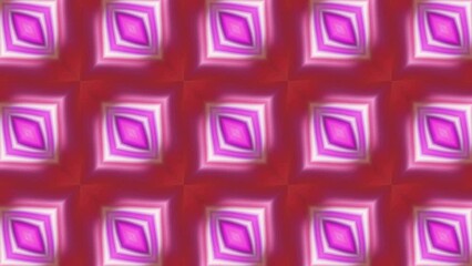 Poster - Repeating pattern with diamonds and blinks. Motion. Diamond-shaped pattern in kaleidoscopic style with flashing. Flashing pattern with colorful diamonds