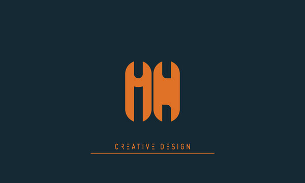 Alphabet letters Modern Creative logo MN , NM